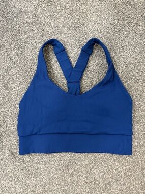 Ribbed Sports Bra - Royal Blue